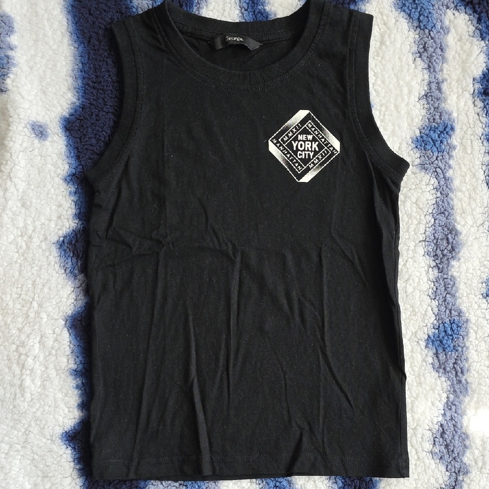 George Black Kids Tank Top with NYC Design